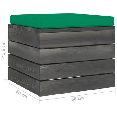vidaXL Muebles de palets para jardín 8 pzas cojines madera maciza pino
