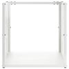 vidaXL Leñero blanco 40x40x40 cm Acero laminado en frío
