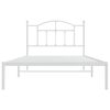 vidaXL Estructura cama sin colchón con cabecero metal blanco 100x200cm