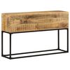 vidaXL Mesa consola de madera de mango rugosa 120x30x75 cm