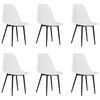 vidaXL Sillas de comedor 6 unidades blancas PP