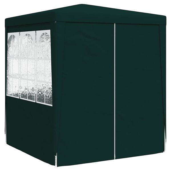 vidaXL Carpa profesional fiestas con paredes verde 90 g/m² 2,5x2,5 m