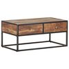 vidaXL Mesa de centro de madera de acacia rugosa 90x50x40 cm
