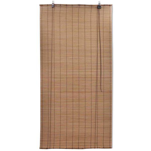 vidaXL Persiana enrollable de bamb&uacute; marr&oacute;n 150x160 cm