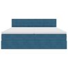 vidaXL Cama con almacenamiento con colch&oacute;n Azul Oscuro 100 x 200 cm