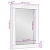 vidaXL Espejo de baño madera maciza mango rugosa y vidrio 50x70 cm