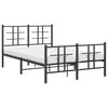 vidaXL Estructura cama sin colchón con estribo metal negro 120x200 cm