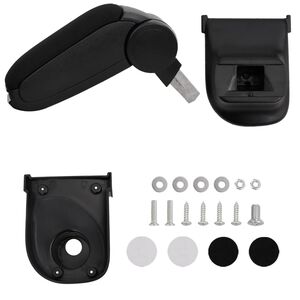vidaXL Reposabrazos para coche Negro 15x35x(30-47) cm ABS