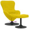 vidaXL Silla Huevo con Puff Amarillo Terciopelo