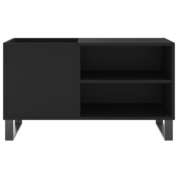 vidaXL Mueble de discos madera de ingeniería negro 85x38x48 cm
