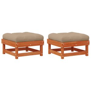 vidaXL Reposapi&eacute;s de Jard&iacute;n Pino macizo Marr&oacute;n Cera