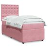 vidaXL Cama box spring con colch&oacute;n terciopelo rosa 80x200 cm