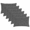vidaXL Funda de almohada 6 uds. HOUTEN Gris oscuro 30 x 50 cm