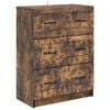 vidaXL Cajonera Roble Ahumado 66 x 34,5 x 87 cm Madera de Ingenier&iacute;a