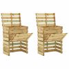 vidaXL Compostadores de l&aacute;minas 2 uds madera de pino 80x50x100 cm