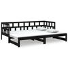 vidaXL Sof&aacute; cama extra&iacute;ble sin colch&oacute;n negro 2x(90x190) cm