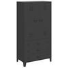 vidaXL Armario industrial de metal negro 90x50x180 cm