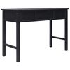 vidaXL Mesa consola de madera negra 110x45x76 cm