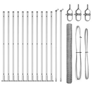 vidaXL Poste de Valla Plateado