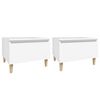 vidaXL Mesas auxiliares 2 uds madera contrachapada blanco 50x46x35 cm