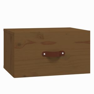 vidaXL Mesita de noche de pared marr&oacute;n miel 40x29,5x22 cm