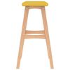 vidaXL Taburetes de cocina 2 unidades tela amarillo mostaza