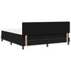 vidaXL Cama tipo Box Spring con colch&oacute;n Negro 180 x 200 cm tela
