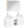vidaXL Juego de muebles de ba&ntilde;o 4 uds. Blanco
