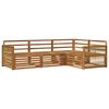 vidaXL Conjunto de sof&aacute;s de exterior 4 pcs Natural