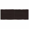 vidaXL Tablero mesa madera tratada borde vivo marr&oacute;n 160x60x(2-4) cm