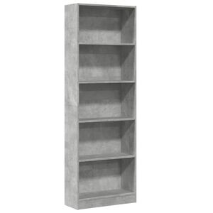 vidaXL Estanter&iacute;a de madera de ingenier&iacute;a gris hormig&oacute;n 60x24x176 cm