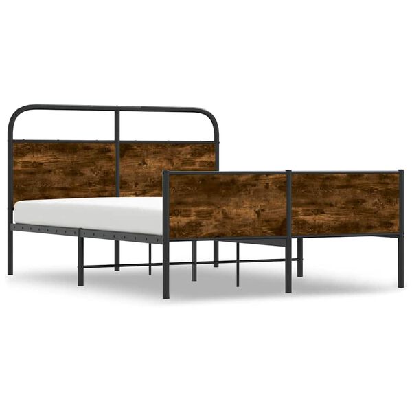 vidaXL Estructura de cama sin colch&oacute;n 120x190 cm madera roble Sonoma