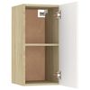 vidaXL Mueble para TV madera contrachapada blanco y roble 30,5x30x60cm