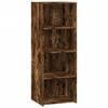 vidaXL Aparador alto madera de ingenier&iacute;a roble ahumado 45x41x124 cm