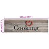 vidaXL Alfombra de cocina lavable terciopelo Cooking gris 45x150 cm