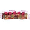 vidaXL Puf modular de 4 plazas de tela patchwork