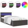 vidaXL Cama canap&eacute; hidr&aacute;ulica de almacenaje sin colch&oacute;n gris 100x200cm
