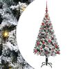 vidaXL &Aacute;rbol de Navidad artificial White 120 cm PVC y Acero y Pl&aacute;stico