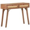 vidaXL Mesa consola de madera maciza de mango 100x35x76 cm