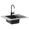 vidaXL Lavabo Negro 560 x 460 mm 80% Cuarzo y 20% Resina