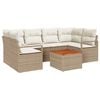 vidaXL Conjunto de sof&aacute;s de jard&iacute;n 7 pcs Beige rat&aacute;n sint&eacute;tico