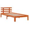 vidaXL Cama con estantería sin colchón madera maciza marrón 100x200 cm