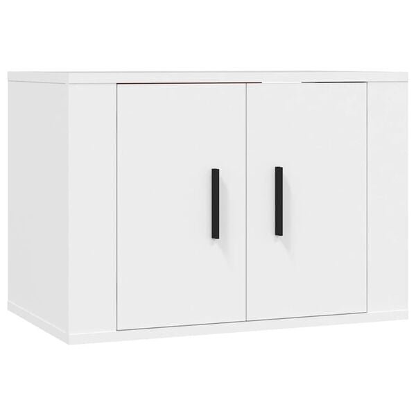 vidaXL Set de muebles de TV 3 piezas madera contrachapada blanco