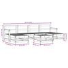 vidaXL Juego de muebles de jard&iacute;n 7 piezas madera maciza de pino gris
