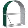 vidaXL Le&ntilde;ero de acero galvanizado verde 120x45x140 cm