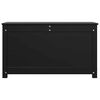 vidaXL Caja de almacenaje madera maciza de pino negro 80x40x45,5 cm