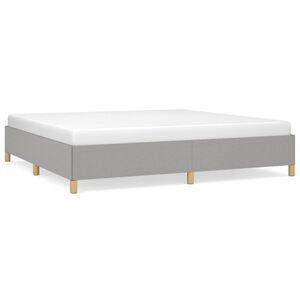 vidaXL Cama sin colch&oacute;n tela gris claro 200x200 cm