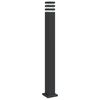 vidaXL L&aacute;mpara de suelo de exterior aluminio negro 110 cm