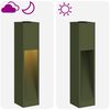 vidaXL Luz de Sendero LED Solar 2 pcs Verde Oliva