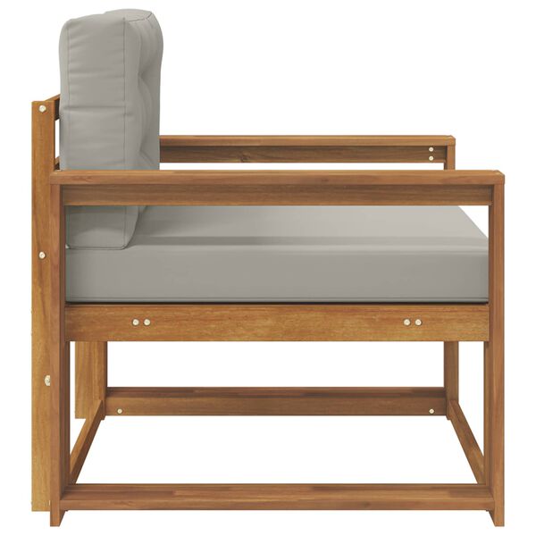 vidaXL Sof&aacute; intermedio de exterior Madera de Acacia S&oacute;lida Natural